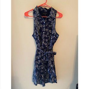 Banana Republic Navy Floral Casual Dress